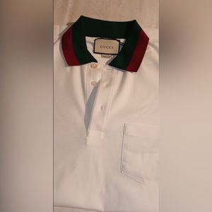 White Gucci polo